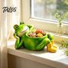 Small Succulents Pot Indoor Cute Lying Frog Planter, Decorative Resin Plant Pot, Funny Planting Containers for Plants Container Outdoor Weather
