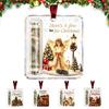 Money Gift Decor Christmas Cash Holder Ornament, Acrylic Angel Santa Cat Transparent for Xmas Tree, Holiday Party Hanging Decoration with Lanyard Easy