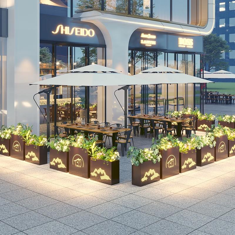 Outdoor Commercial Planter Box with LOGO