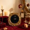 Ornate Ring Holder Display with a Round Padded Layout for Jewelry Counters, Livestreams, and Product Photography