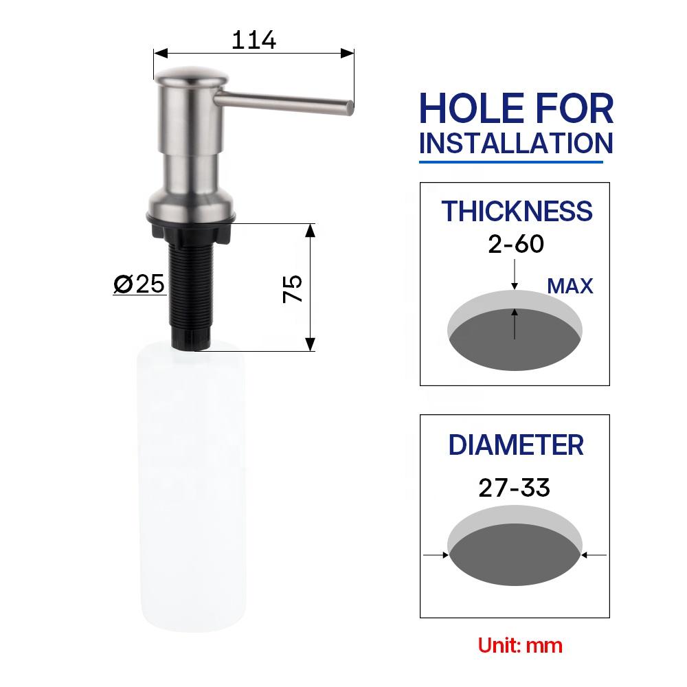 Hotel Chrome Pump Golden Lotion Dispenser Pump Liquid Soap Hand Washing Liquid Hand Wash Bottle for Kitchen & Bathroom
