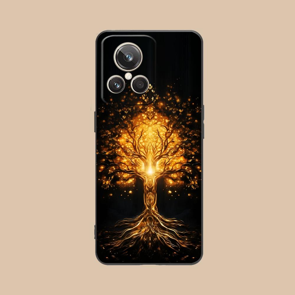 World Life Tree Mobile Phone Case for Realme 15 14 13 12 11 10 9 Pro Plus T I Lite 5G Colorful Printing Cover Cover Pretty