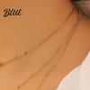 Heart Pendant 3Pcs/Set Women Necklace Three-Layer Stacking Design Sweet Charm