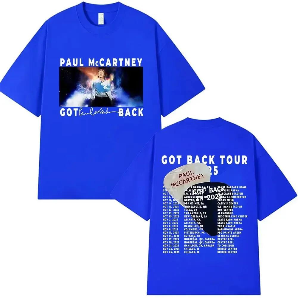 Paul Mccartney Got Back Tour 2025 New Graphic T Shirts Unisexs Wounisex Vintage Hip Hop Oversized Cotton Tshirt Fans Gift Streetwear