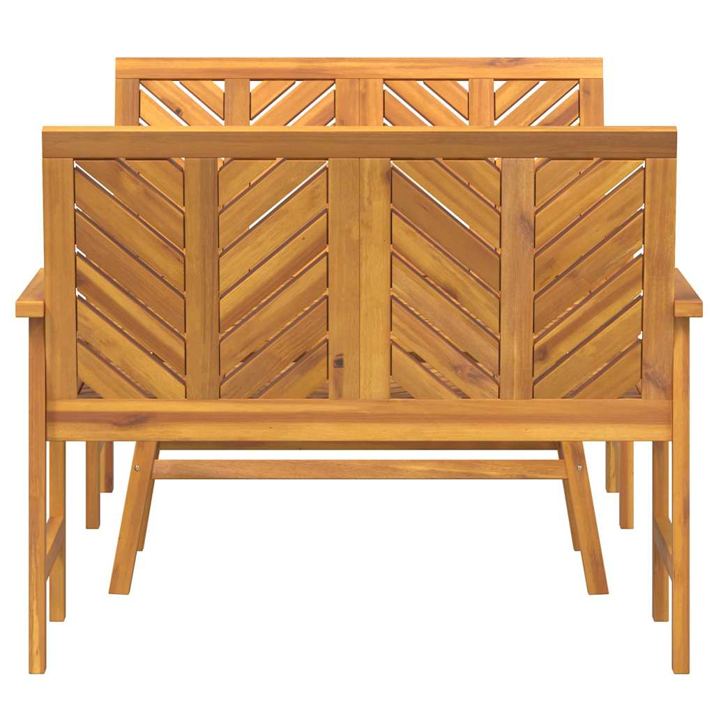 Garden Lounge Set 3 Pcs Brown Solid Acacia Wood