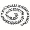 1pc Gentle Stainless Steel Chain Necklace Unisex Hip Hop Neck Chain Necklaces Strong Strong Strong Strong Strong