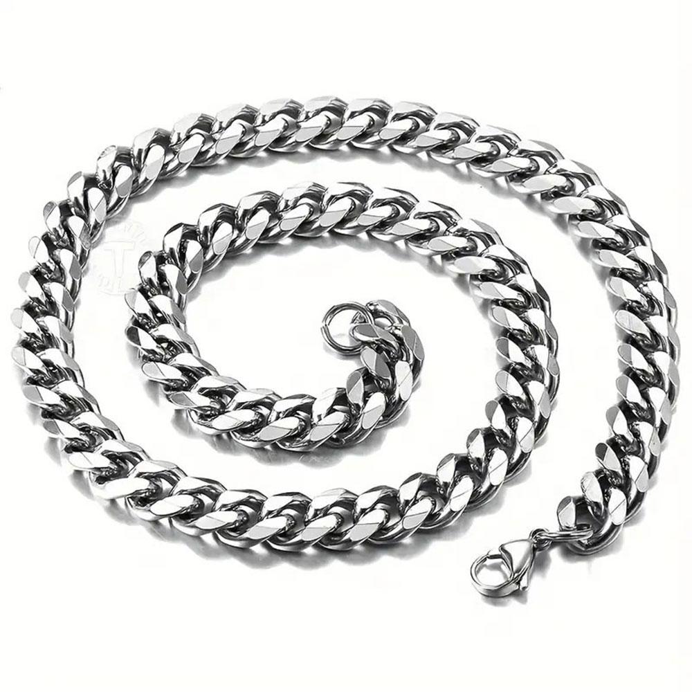 1pc Gentle Stainless Steel Chain Necklace Unisex Hip Hop Neck Chain Necklaces Strong Strong Strong Strong Strong