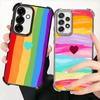 Regenbogen-Farbverlauf Liebe Design Beschichtung Handyhülle Für Samsung A17 A07 A37 A57 A16 A56 A15 A55 A14 A54 A13 A53 A26 A36 A25 A35 A24