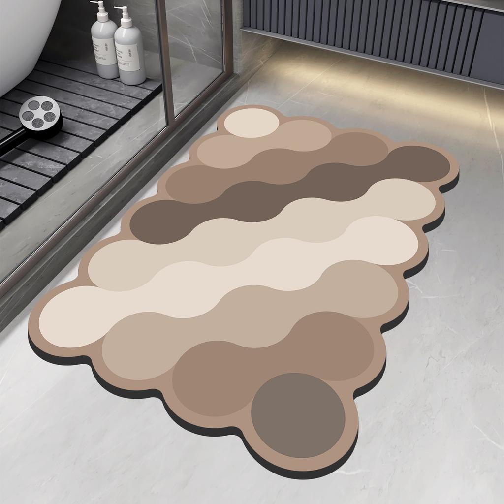 Luxury Diatomite Bathroom Shower Bath Mat Absorbent Foot Mats Non-slip Quick Dry Toilet Rugs Carpet Doormat Washable 14 Colors