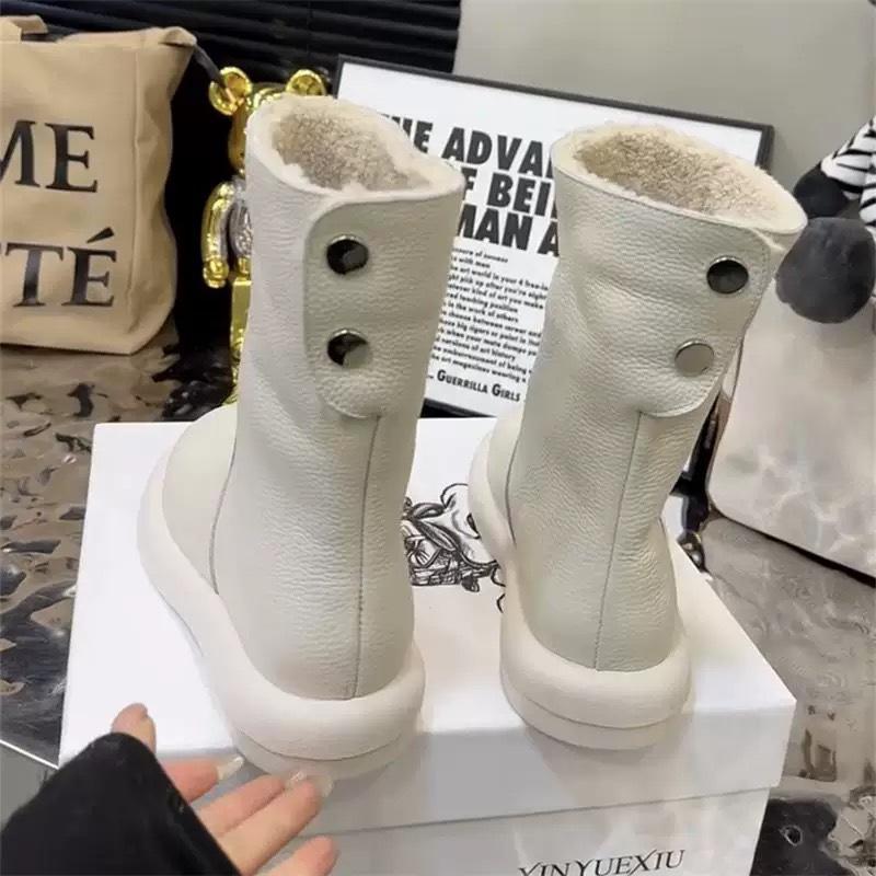 MARCO & JOYCE new flat-bottomed snow boots autumn and winter thickened velvet warm waterproof medium boots