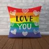 Rainbow Flag Pillow Case For Car Sofa Decorative Home Doublesided Print Plush Square Throw Pillow Cushion Cover