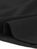 Allegra K Peplum Blouse with Round Neck and Elegant Size S Women's 3/4 Sleeves, Belted, Workwear, Black,