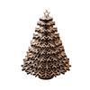 Wooden Christmas Tree Ornament Colorable Snowflake Plate Christmas Decoration DIY Self Installation Christmas Tree Statue