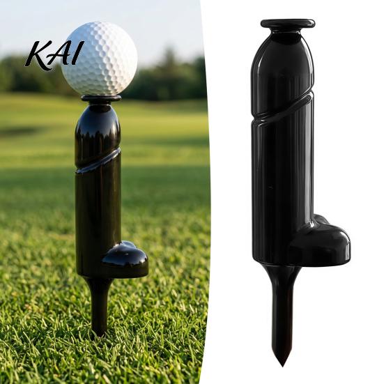 Prank Golf Tee Funny Plastic Tee, Ball Holder, Training for Gag Props Indoor Outdoor Driving Range, Humorous Gift Men Women Golfer Accessories
