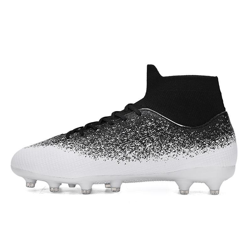 High-top Actual Combat Football Shoes Men's Spikes Grass Kicking Shoes Adult and Older Children's Game Training Shoes