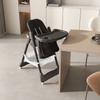 Adjustable Baby High Chair 0-6 Years – Portable Children's High Chair with Safety Belt, Quiet Lockable Wheels & Easy Cleaning for Home (Black)