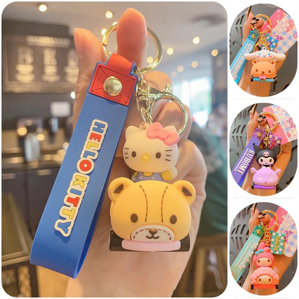 Cute Cartoon Sanrio Car Pvc Keychain Bag Pendant Creative Decoration For Cars Tiger Card Jg-1083