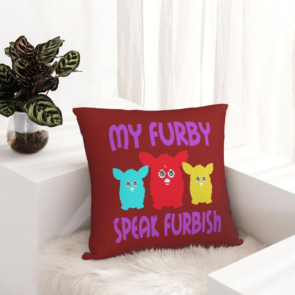 Nightmare Furby Cartoon Robot Toys  Square Pillowcase Cushion Cover Pillow Case Throw Pillow Cover for Home Bedroom Car