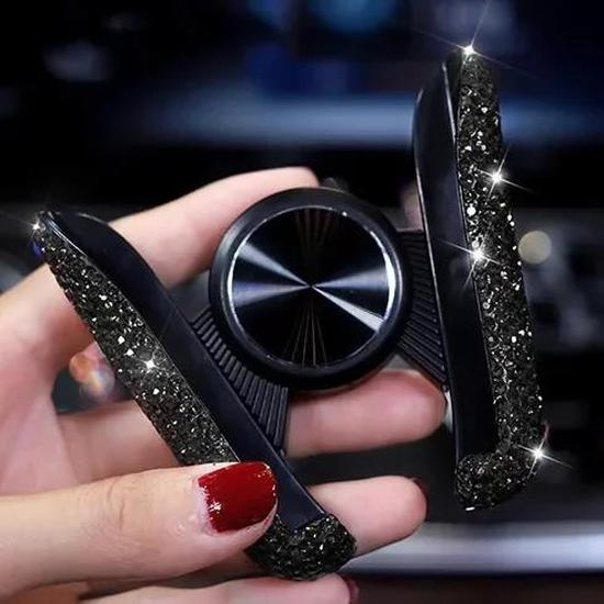 Car Phone Holder Diamond Crystal Car Air Vent Mount Clip Mobile Phone Holder Stand In Auto Bracket Interior Accessories