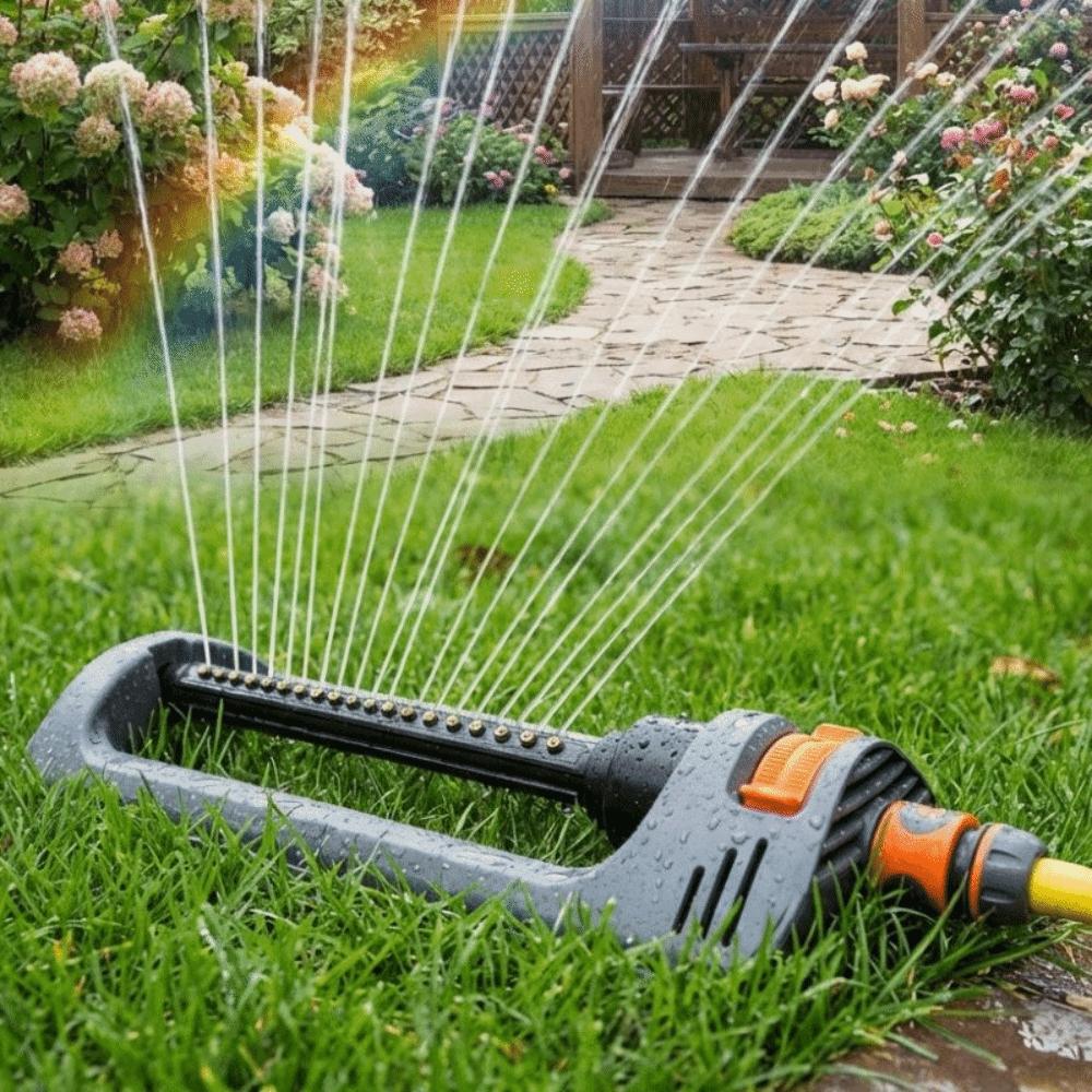 19 Hole Nozzles Oscillating Sprinkler Automatic Water Sprayer  Lawn Irrigation