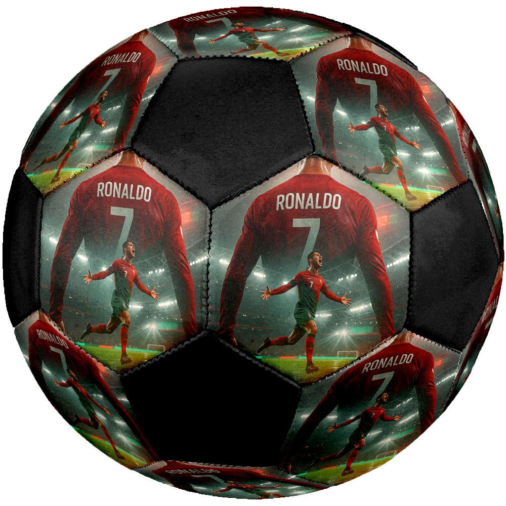 Cristiano Ronaldo Size5 Soccer Ball, Colorful, Suitable for All Ages, Machine-stitched, PVC Material, Competition Grade,durable and High Bounce