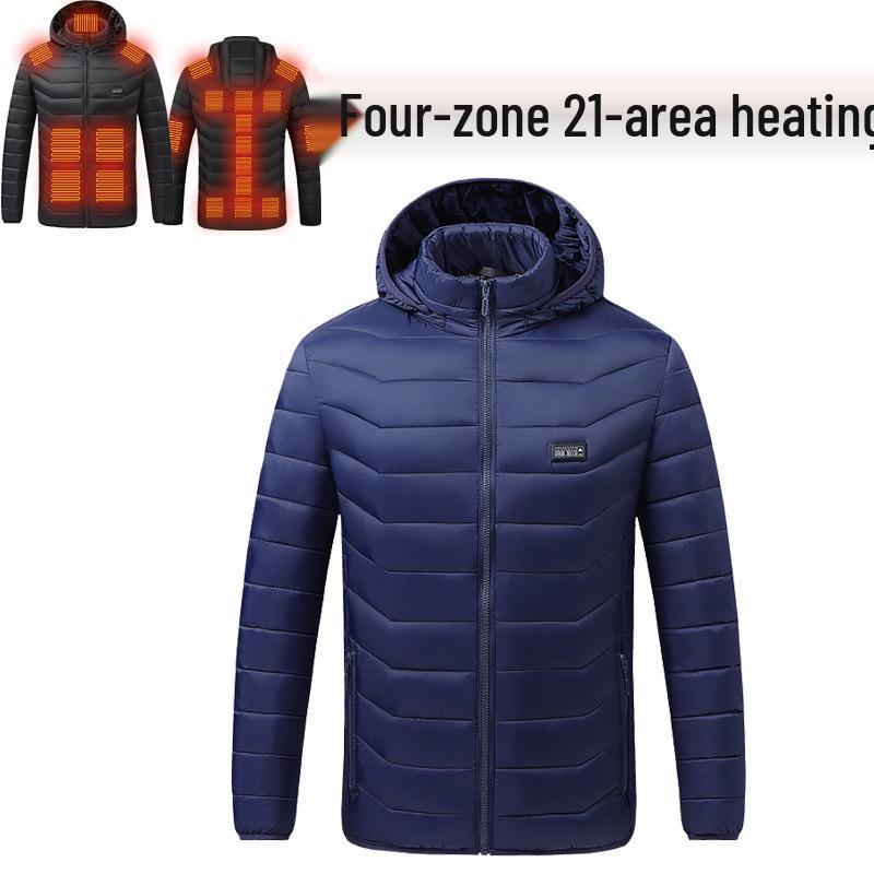 Men's Smart USB-Heated Winter Jacket with 21-Zone Temperature Control