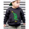 European Sizes CHRISTMAS Kids'  Fashion -Lined Sweatshirt with "Christmas Tree Bent by Ornaments" Print Loose Casual Long Sleeve Pullover