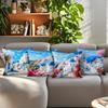 Greece Santorini Scenery Cushions Pillowcase Cushion Cover Throw Pillow Sofa Decoration Pillowcover Home Car Sofa Decor