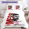 Lionel Messi Football Legend Bedding Set,Breathable Bed Linen for Guest Room Decoration,Festival Gift for Fans,All Season Duvet Cover with Pillowcases