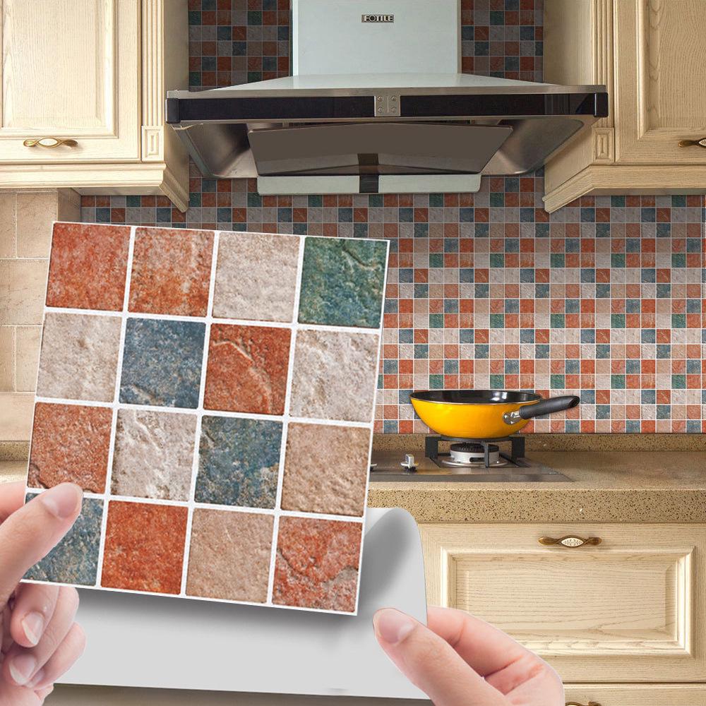 3D Mosaic Tile Sticker - Creative, Bright Film, DIY Wall & Floor Decor