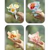 Hand Woven Puffs Crochet Flowers Hand-Knitted Gift for Lovers Mini Artificial Flower Mini Size Flower Bouquet Valentine's Day