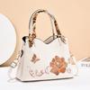 Elegant Black Pu Embroidered Handbag For Women Perfect For Business And Daily Use