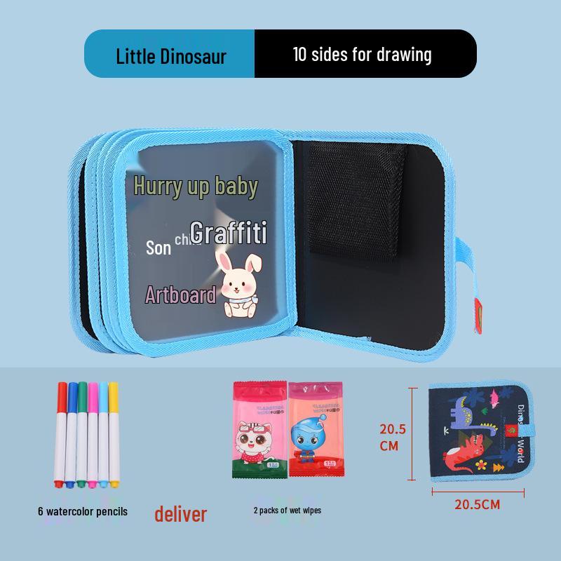 Portable Children's Drawing and Coloring Board - Reusable, Erasable, and Compact Toy for Kids