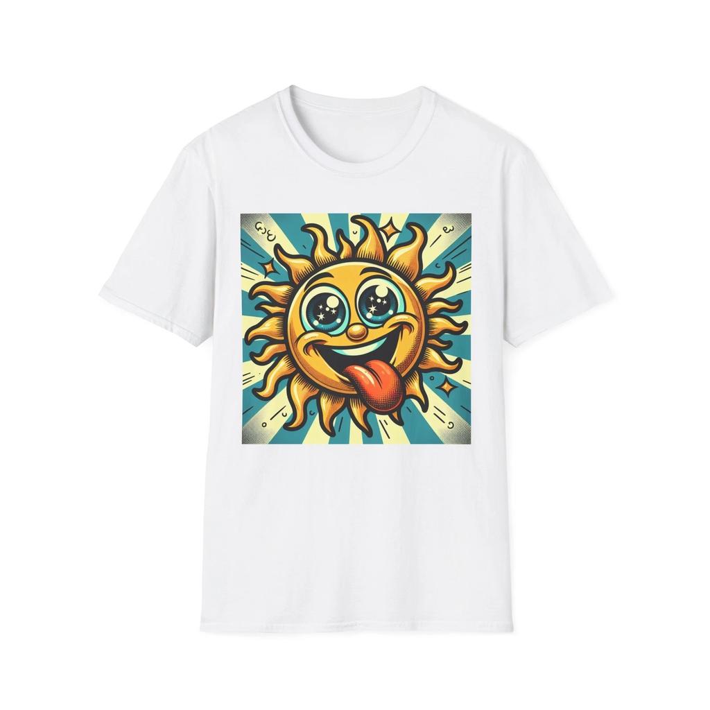 T-shirt Grafica Sole Giocoso - Maglietta Morbida Unisex per Giornate di Sole
