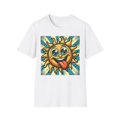 Playful Sun Graphic T-Shirt - Unisex Softstyle Tee for Sunny Days