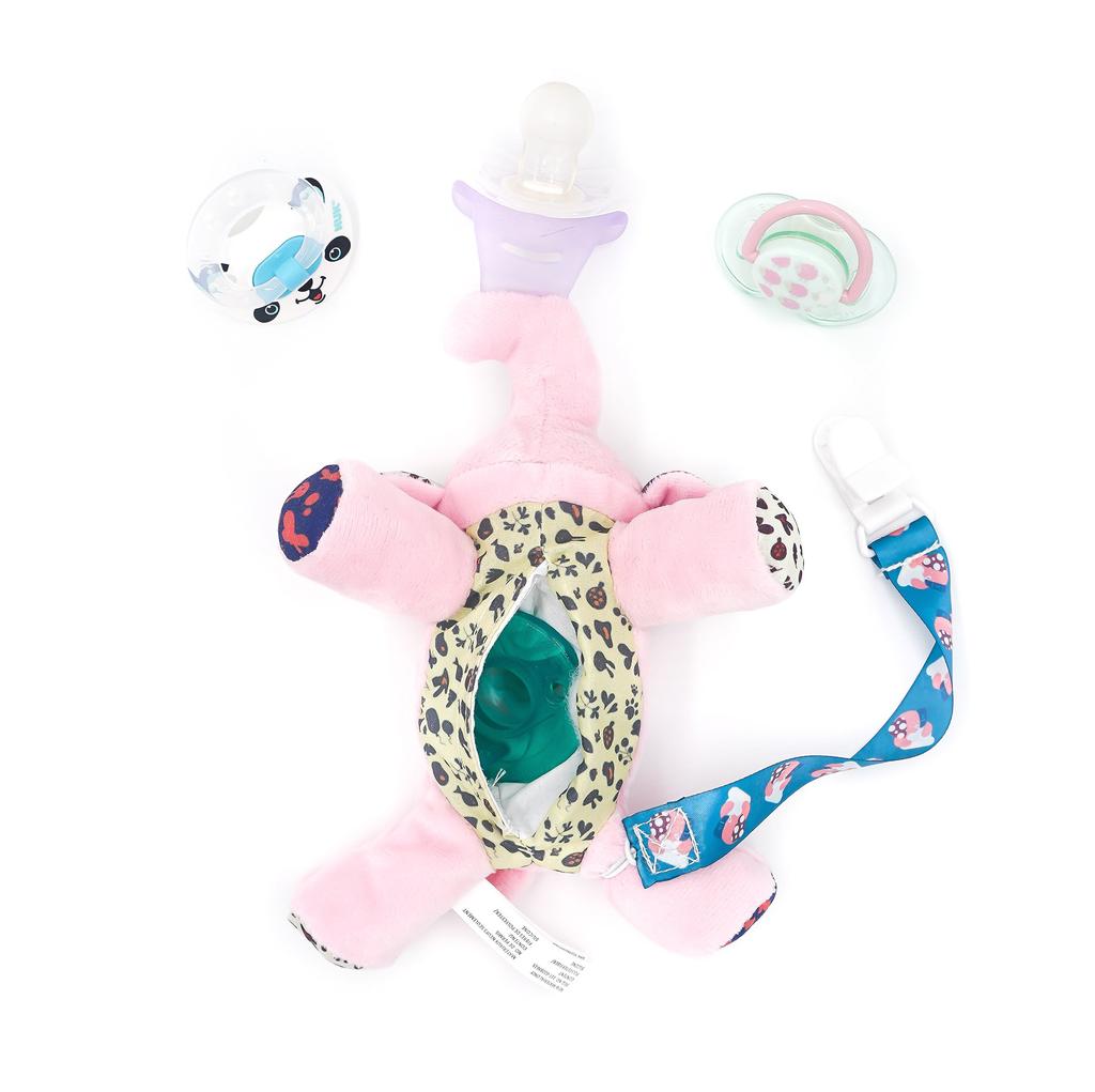 NISSI JIREH Pacifier Pink Months T-Rex & 5-in-1 Holder, Elephant, 0-3