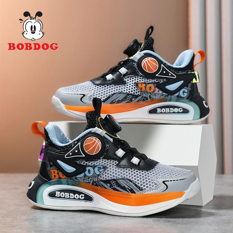Babu bean children's basketball shoes boys' sports shoes 2025 summer new single net breathable hollow non-slip running shoes