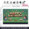 Retro Pixel Art Tapestry for Birthday, Cake Smash and Gaming Themed Photoshoot