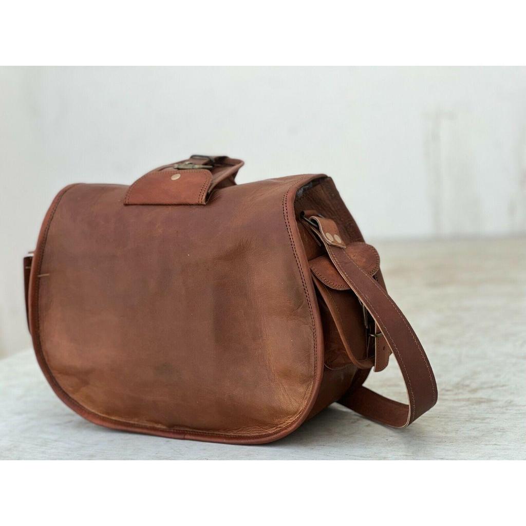 Torebka damska Vintage z wieloma kieszeniami Torebka damska na ramię z prawdziwej skóry typu crossbody