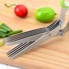 Multi Layer Scallion Vegetable Scissors Five Layer  Shredded Paper Scissors