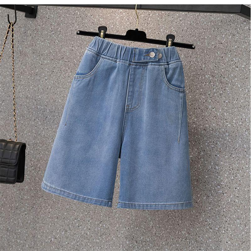 

S-4XL Летние женские джинсовые шорты повседневные плюс женские брюки Light blue 3XL