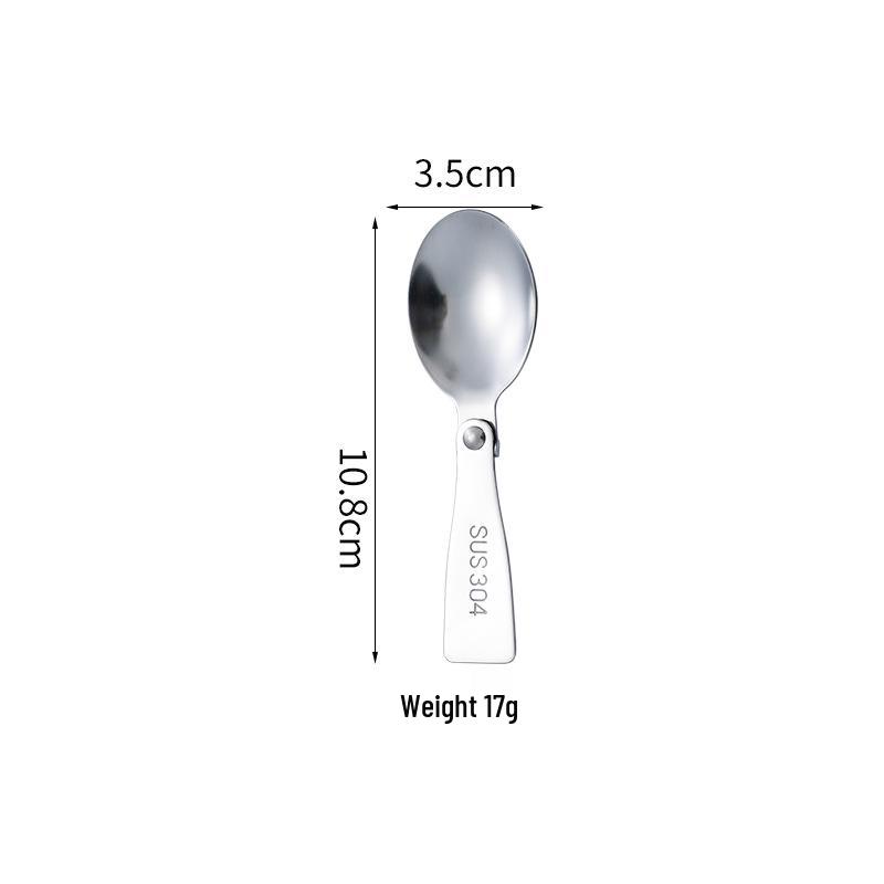 304 Stainless Steel Folding Cutlery Set: Portable Camping Spoon Fork Combo