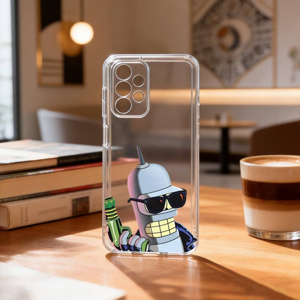 F-Futurama AnimE-e B-Bender Phone Case Transparent Silicone Soft For Samsung S25,S24,S21,S22,S23,S30,Ultra,S20,Plus,Fe