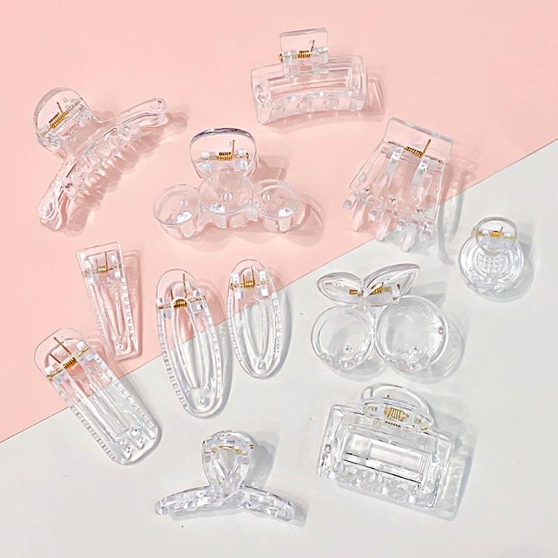 10 PCS Clear Hair Pins DIY Hair Accessories Clear Hair Grips Acrylic Material DIY Small Hair Clip Hair Clamp for Hair
