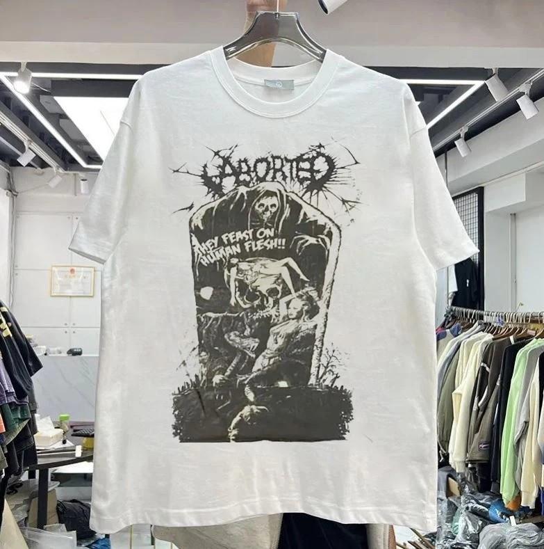 Aborted Band Gore Punk Rock White Tee Unisex Tshirt Men Women S-5XL Unisex T-Shirt S