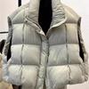 2025 autumn and winter new vest European fashion foreign style thickened vest warm short down cotton jacket