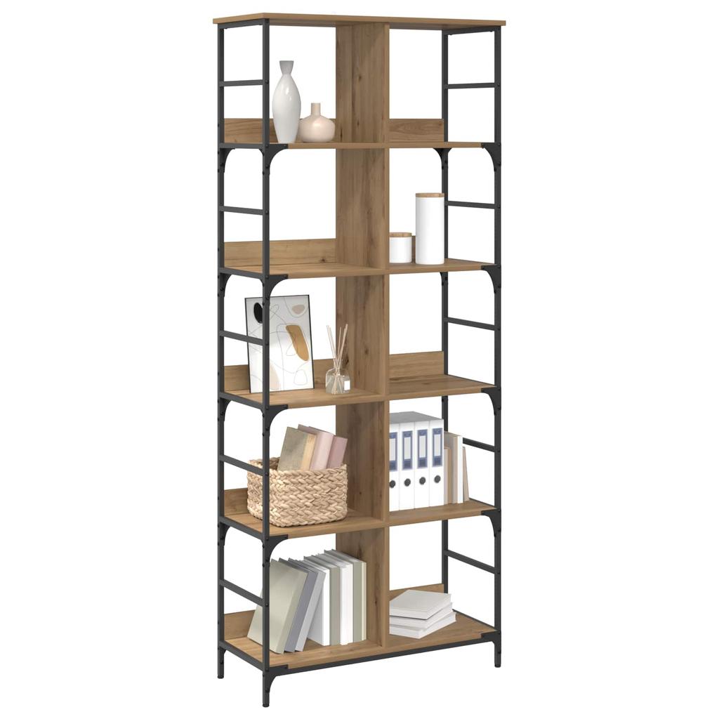 Shelf 4 Tiers 78.5 x 33 x 188.5 cm Metal PB Artisan Oak