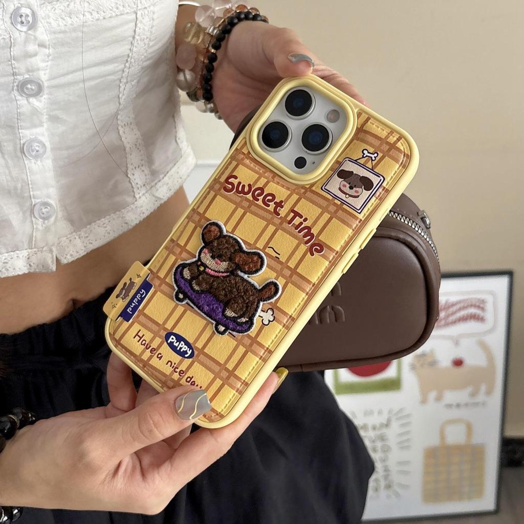 Skateboard Puppy Phone Case for iPhone 17 Pro Max, Apple 15/16, Huawei Mate 60/70/P80