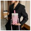 Creative Texture Milk Tea Small Bag Personality Cute Cartoon Style Autumn and Winter One-shoulder Messenger Mobile Phone Bag