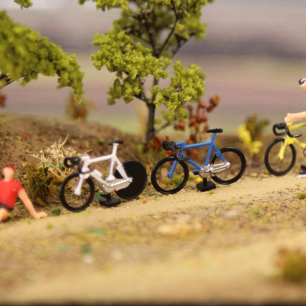 HO gauge 20 bicycle models and 4 parking racks bicycle railway model layout diorama supplies C8702 1/87